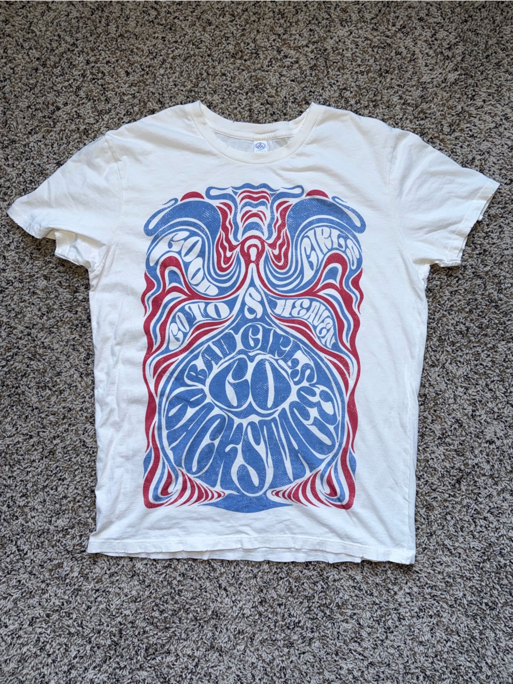 Alternative Apparel "Good Girls Go To Heaven..." Trippy Psychedelic Tee - L